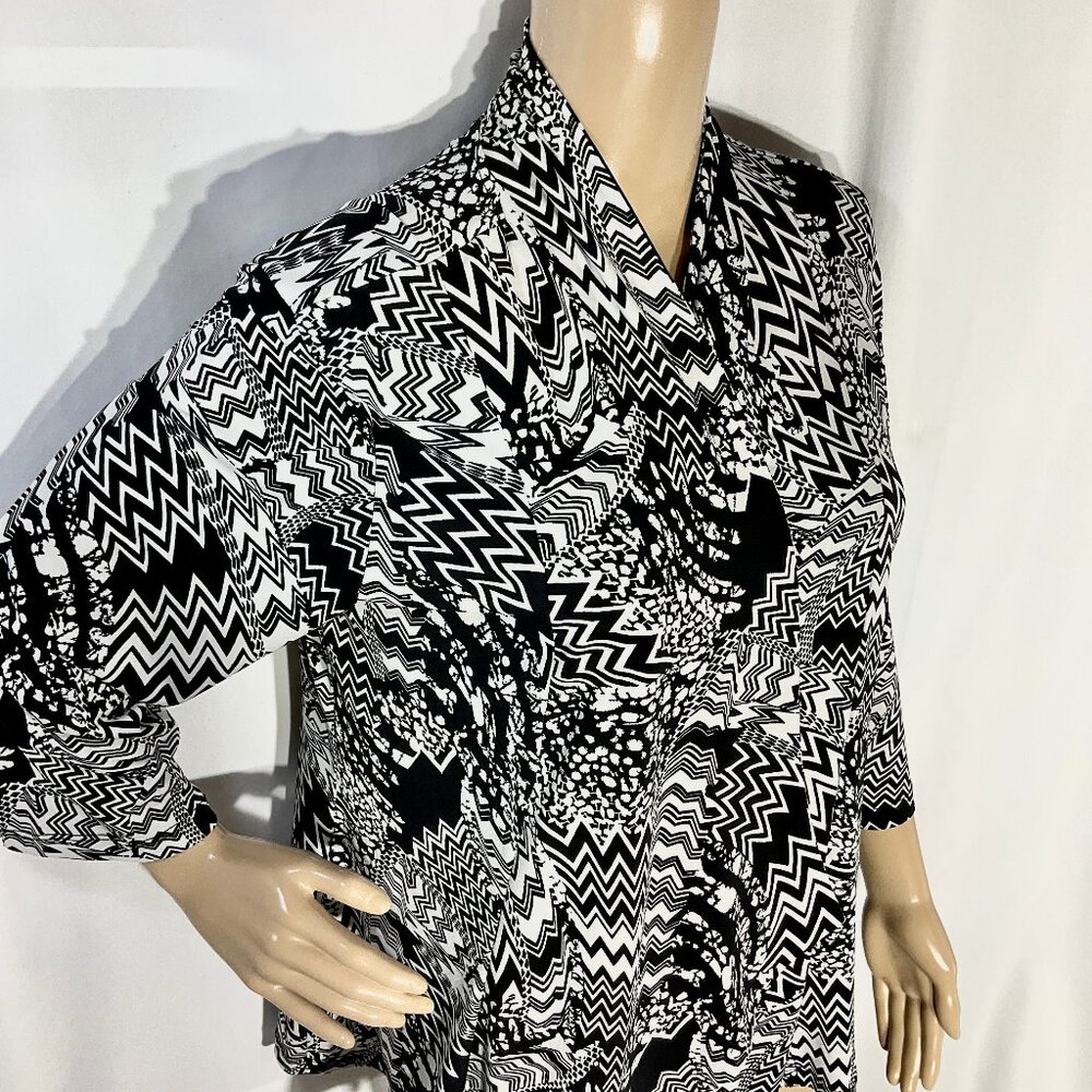 Slinky Brand Sz Med Open Front Cardigan Made in the USA